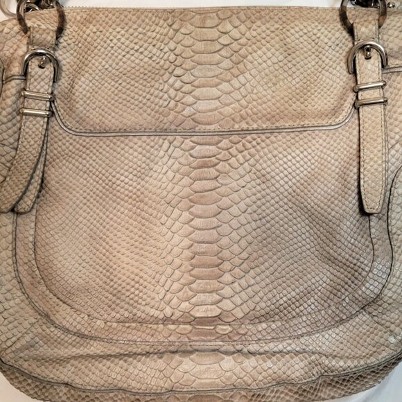 COACH Kristin Pinnacle Embossed Python Laila Round Satchel 19342 - Picture 15 of 16
